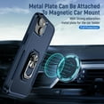 thumbnail image 2 of Dteck for Apple iPhone 15 Case, Military Grade Drop Protective Case fit for Magnetic Car Mount Ring Holder Heavy Duty Hybird Rugged Stand Cover for iPhone 15 2023,Blue/Blue, 2 of 11