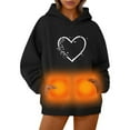 thumbnail image 5 of Heated Hoodie for Men 5 Heat Zones Smart Electric Heating Sweatshirts Rechargeable Battery Not Included Heated Sweatshirt Black XL, 5 of 7