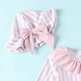 thumbnail image 4 of Gubotare Baby Swimsuit Girl with Hat Girls Rash Guard Swimsuits Long Sleeve One Pieces Bathing Suit UPF 50+ Zipper Swimwear 12 18 Months (Pink,12-18 Months), 4 of 6