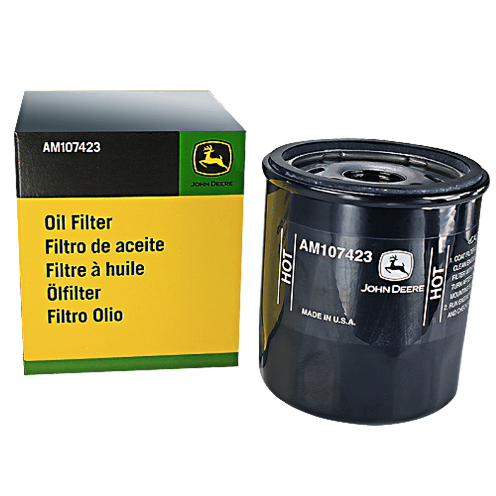 GoMyself 49065-0724 Oil Filter 49065-2071 49065-7010 AM107423 120-634 Replacement for Kawasaki 1016467 41016467 Kubota T1460 T1560 T1700H T1770 with Fuel Filter 