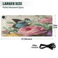 thumbnail image 4 of Wobogo Vintage Butterfly Heated Mouse Pad Extra-Large Desk Mat With 3 Heating Levels and 3-hour Auto Shut-Off Protection Ideal for Computer Keyboards Home Office Hand-warming Essential 31.5in × 13in, 4 of 9