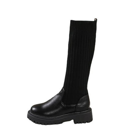 

Boots for Women Knee High Winter Boots Booties Fur Winter Boots Waterproof Snow Black Combat Boots Yellow Rain
