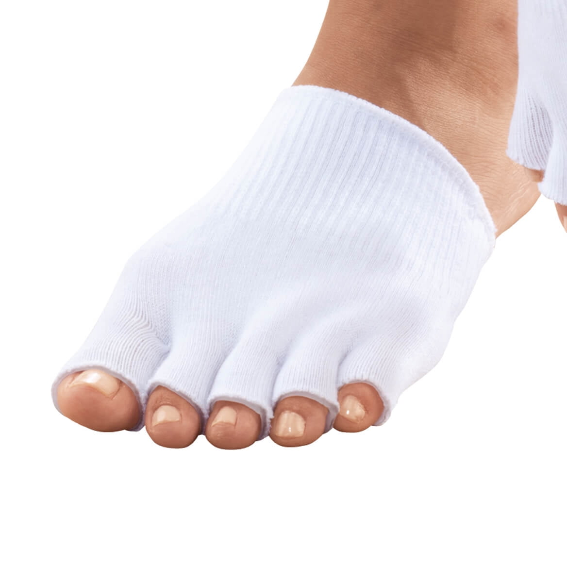 Easy Comforts Female Open Toe Gel Socks, White