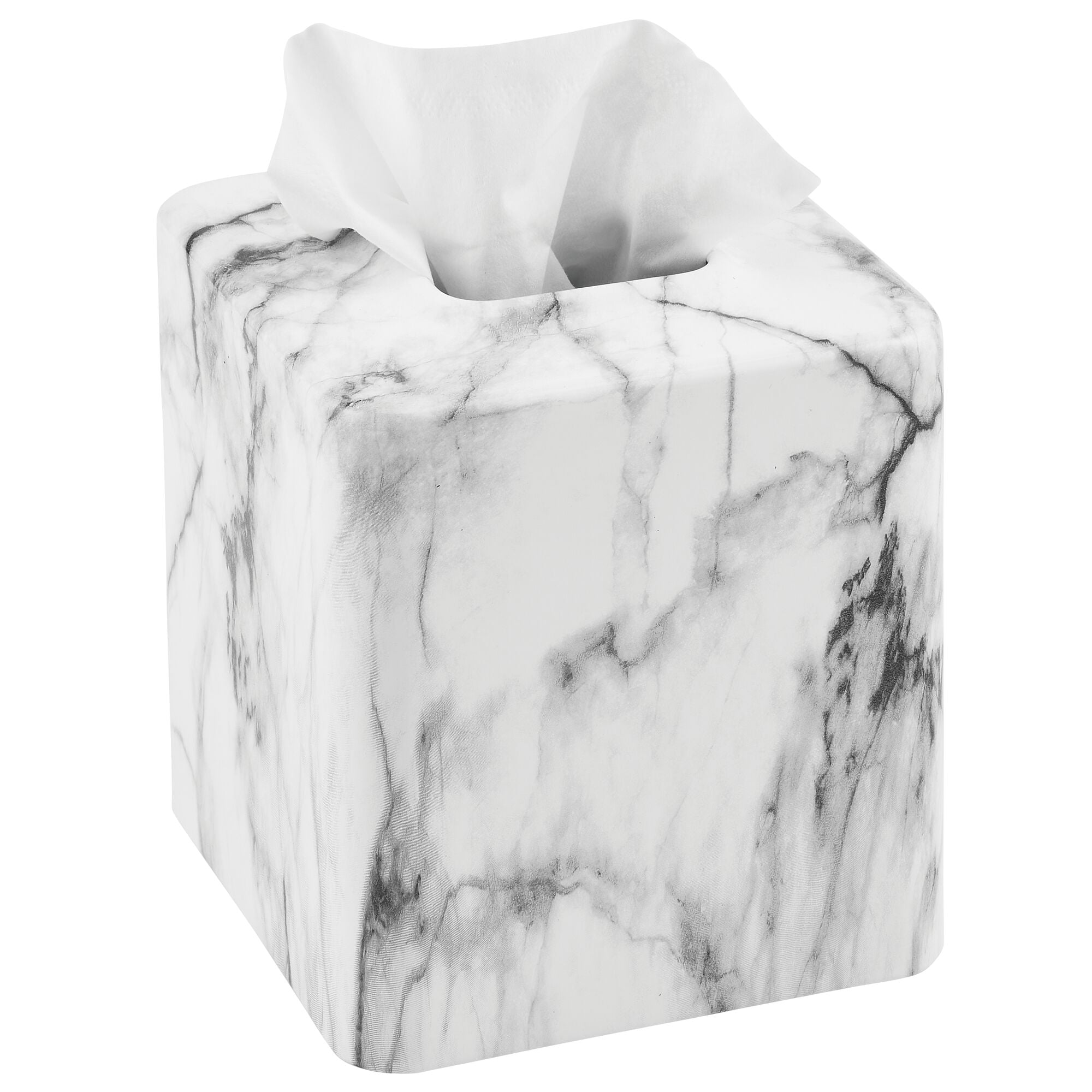 Square Paper Facial Tissue Box Holder Case for Bathroom Vanity Countertops 