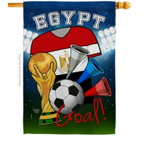 Ornament Collection H192094-BO World Cup Egypt Soccer Sports 28 x 40 in. Double-Sided Decorative Vertical House Flags for Decoration Banner Garden Yard Gift