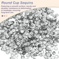 thumbnail image 3 of Loose Sequins 2000Pcs 5MM Silver Backed Cup Embroidery Sequins Spangles for Jewelry Making Crafts Sewing, Gray, 3 of 6