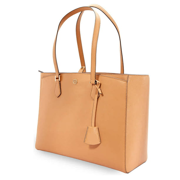Tory Burch Robinson Textured Leather Tote- Cardamom