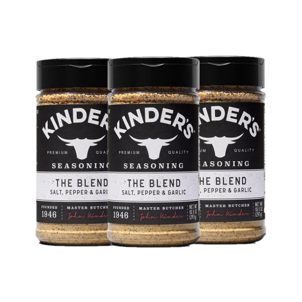 3 Pack Kinder's The Blend Seasoning Salt, Pepper and Garlic (10.5 oz