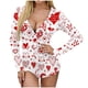 thumbnail image 5 of Body Sexy de manga larga con cuello en V y estampado sin posición para el Día de San Valentín para mujer, lencería Sexy, pijama, mono Fridja nalpqowj17946, 5 of 7