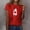 Red, variant on HOMBOM Womens Short Sleeve T-Shirts Graphic Tees Summer Maple Leaf Print Dark Gray Casual Tops for Ladies