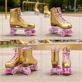 thumbnail image 3 of JZY High-Top Quad Roller Skates for Women & Teens,Light-Up Wheels & PU Leather Design for Indoor & Outdoor Use, 3 of 7