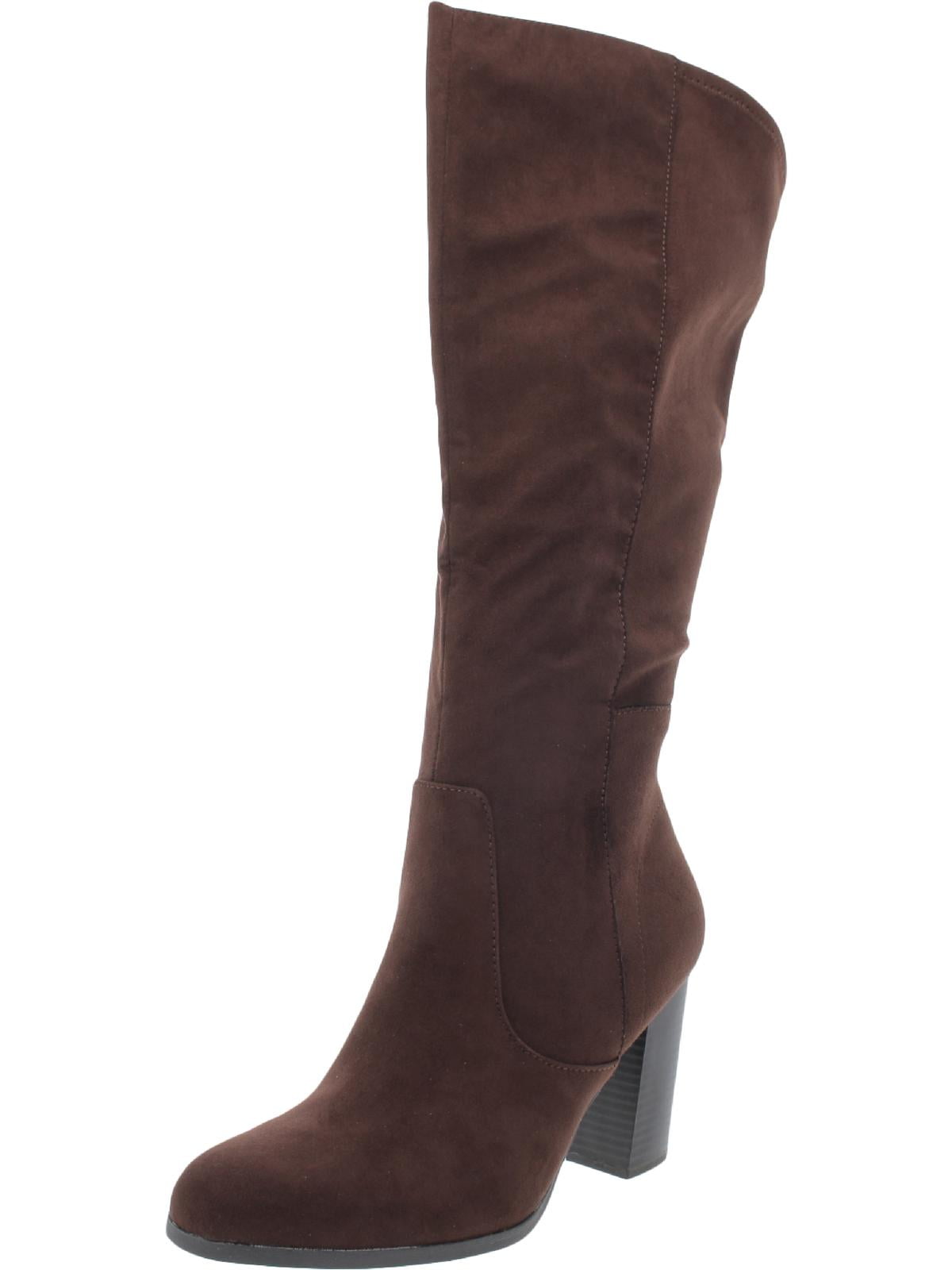 Style & Co. Womens Addyy Faux Suede Wide Calf Knee-High Boots - Walmart.com
