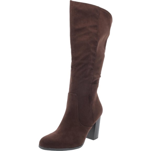 Style & Co. Womens Addyy Faux Suede Wide Calf Knee-High Boots