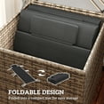 thumbnail image 5 of Outsunny Foldable Lounge Chair Cushion Set of 2, UPF50+ 230gsm Olefin and 25D High-Density Foam, Chaise Lounge Cushion Set, 80" x 26", Black, 5 of 9
