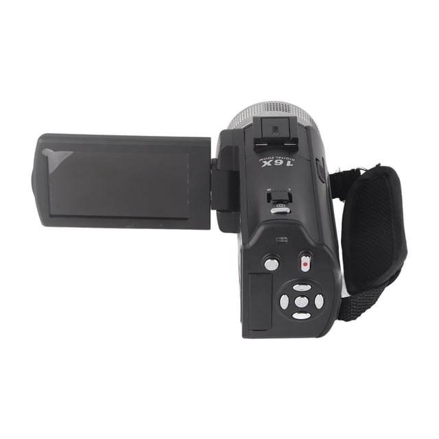 Video Cámara de Videos Visualización Lcd de 3 Pulgadas LCD 30MP CámaRa de Video Digital 16x Zoom para Fotogramante Grabación de video Paisaje de Vije Plástico Negro