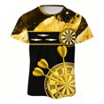 thumbnail image 4 of XIAOCHA Dartboard Print T Shirt For Men Crew Neck Short Sleeve Sports Leisure Graphic Tee, 4 of 4
