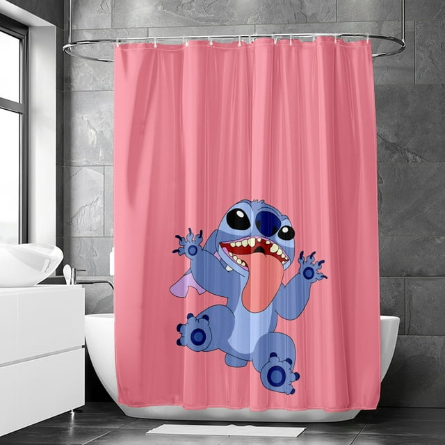 Lilo And Stitch Cartoon Anime Aesthetics Cartoon Stitch Shower Curtain