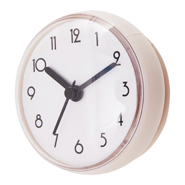 simhoa Bathroom Shower Clock Decor Water Resistant for Pool Supplies Household Desk white