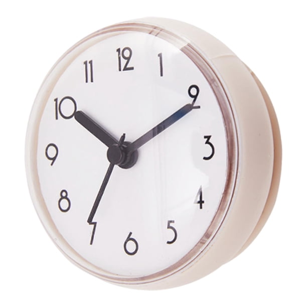 Reloj de ducha para baño, resistente al agua, decoración del hogar, moderno, pequeño, redondo blanco