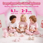 Girls Play Tent - Pink Play House Tent for Kids, Indoor Outdoor Play Tent for Toddlers Girls 3-8