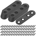 thumbnail image 1 of Paquete de 20 Soportes Planos Rectos, 2.17 x 0.71 Pulgadas Soporte de Reparación para Muebles de Madera/ Soporte de Caja de PC de Madera, Soporte de Muebles de Placa [Negro], 1 of 6