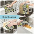 thumbnail image 2 of Yayeee 6 Pack Kitchen Dishcloths for Washing Dishes Soft Absorbent Microfiber Towels, Beige Flower Pattern, 2 of 9