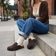 thumbnail image 6 of Cushionaire Fondu Genuine Leather Clogs for Women, Comfortable Slip On Womens Mules with Penny Strap Accent and Memory Foam Footbed, 6 of 24