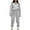 Gray, variant on HOOJT Clearance!Women Solid Color Classic Versatile Casual Hoodie Long Sleeved Round Neck Top/Shirt Set Casual Tracksuit Sets