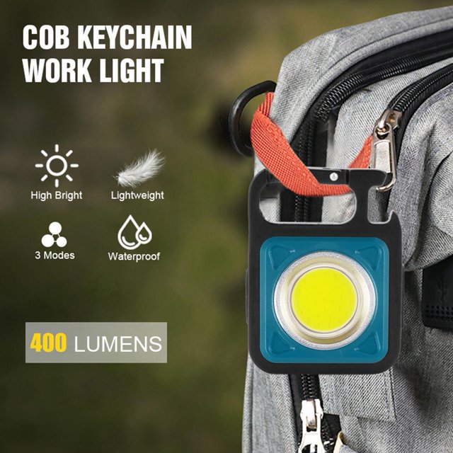 Lámpara Llavero LED Linterna USB 500 Lumen Luz de trabajo para acampar al aire libre (Azul) Ndcxsfigh Nuevos Originales