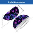 thumbnail image 2 of PhooArto 6 Pcs Cup Drawer Pulls, Neon Purple Skull Pattern Shell Shape Handles Cabinet Knobs for Dresser Cupboard Closet Wardrobe with Screws, 2 of 7