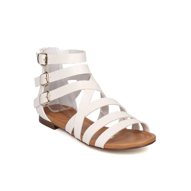 Breckelles Women Leatherette Gladiator Sandal Casual, Summer