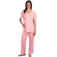 thumbnail image 2 of Women's Shadowline 76280 Petals Pajama Set (Rosy Pink L), 2 of 3