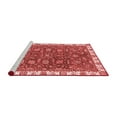 thumbnail image 2 of Ahgly Company Machine Washable Indoor Round Abstract Red Modern Area Rugs, 6' Round, 2 of 4