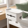 Bedside Hanging Storage Basket Organizer with Lid – Durable Plastic Bed ...