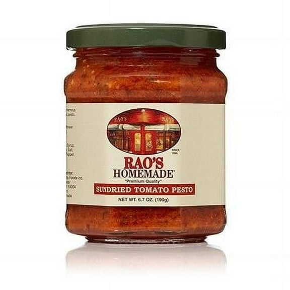 Rao's Homemade Sun Dried Tomato Pesto, Traditional Italian Pesto Sauce for Pasta and Lasagna, 6.7 Oz