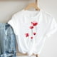 thumbnail image 1 of Camiseta con estampado Floral de flores de los 90 para mujer, ropa de calle de estilo de dibujos animados para mujer, camiseta estampada, camiseta gráfica para mujer Tan Jianjun unisex, 1 of 2