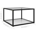 thumbnail image 2 of vidaXL Coffee Table End Table Living Room Accent Sofa Table Tempered Glass, 2 of 4