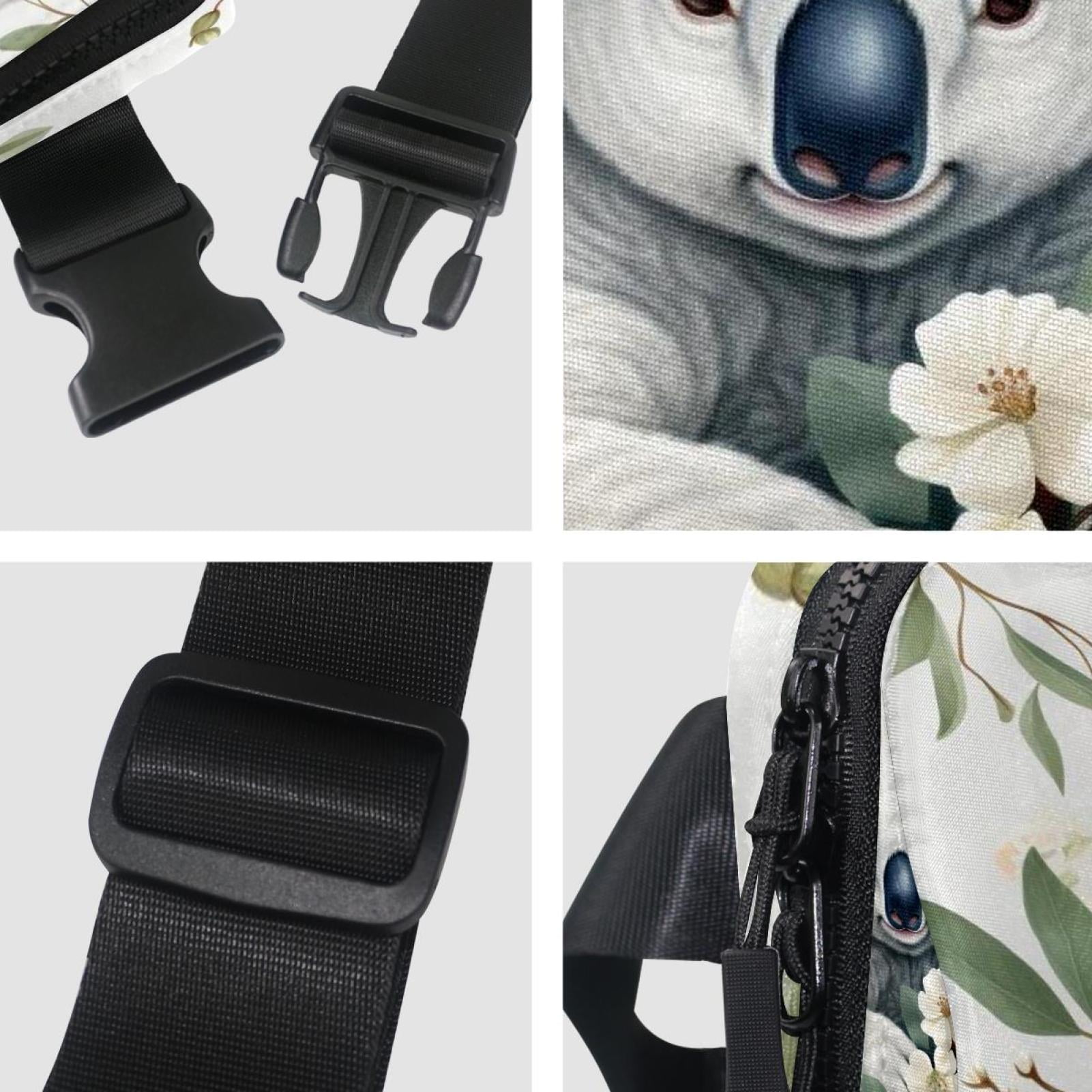 Koala Lightweight Adjustable Fanny Pack with Extension Strap - Unisex Crossbody Bag Money Belt