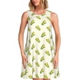 thumbnail image 1 of Fotbe Corn Vestido de Verano sin Mangas para Mujer – Vestido Midi Línea A, Estilo Camiseta Floral, Vestido Playero Casual y Fluido, 1 of 7