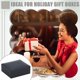 thumbnail image 5 of Caja de regalo rectangular negra para gemelos pequeños de piel sintética (4 unidades). Elegante caja de regalo rectangular negra para guardar y exhibir joyas para hombre., 5 of 5