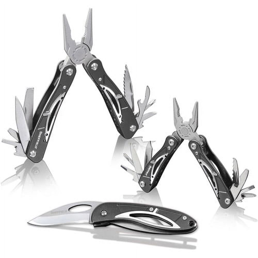 Sheffield 3-Piece Set with 2 Multi-tools, a Folding Knife and a Sheath - image 2 of 2