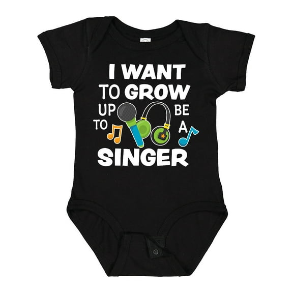 Inktastic I Want to Grow Up to Be a Singer Boys or Girls Baby Bodysuit