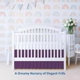 thumbnail image 2 of 1 Piece 100% Egyptian Cotton 800 Thread Count Crib Ruffle Bed Skirts for Baby Girls (28” x 52” x 16") Inch Crib Ruffle Bed Skirts - Plum Solid, 2 of 8