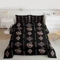 thumbnail image 2 of Feelyou Vintage Damask Aztec Twin Comforter Sets, Black Gold Boho Snake Bedding Set, 2pcs, 2 of 8