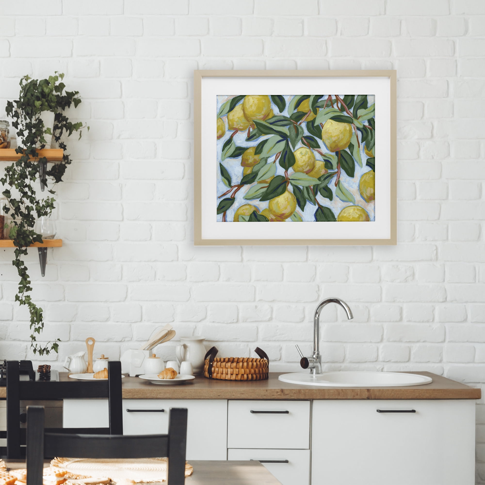 Stupell Industries Summer Citrus Tree Birch Framed Print Under Glass, design by June Erica Vess