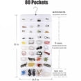 thumbnail image 4 of LAMIRO 80-Pocket Double Sided Hanging Jewelry Organizer for Closet, 4 of 7