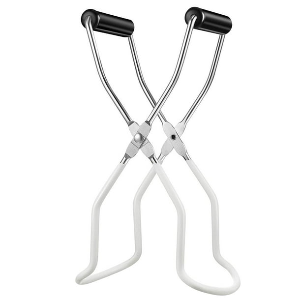 Bewildely Can Lifter Tong Baby Milk Bottle Food Jar antideslizante Jar Lifter Secure Grip Abrazadera Herramienta de elevación Cocina y Comedor blanco Bewildely HA001516-05