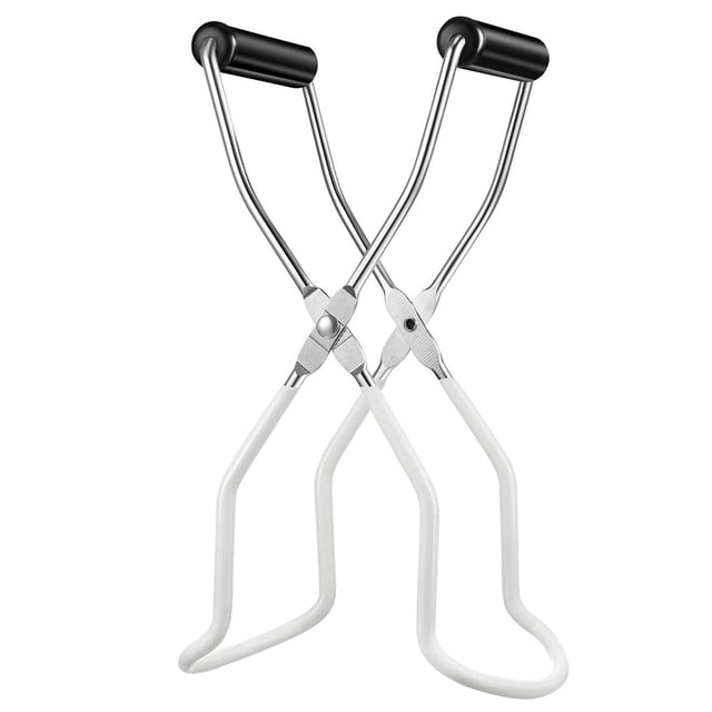 Inteprter Can Lifter Tong Baby Milk Bottle Food Jar antideslizante Jar Lifter Secure Grip Abrazadera Herramienta de elevación Cocina y Comedor blanco Inteprter HA001516-05