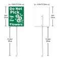 thumbnail image 6 of Eveokoki Please Do Not Pick The Flowers Sign with Stake Metal Yard Sign Garden Signs Outdoor for Lawn Yard Garden Decor, Easy to Install 4.6 x 6Inch, 6 of 6