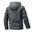 thumbnail image 4 of Goodtrade8 Zip up Mens Coats Jackets Windbreaker Pockets Long Sleeve Plain Hooded Casual Mens Hoodies, 4 of 6